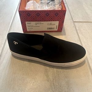 NIB Tory Burch | Jessie Slip On Sneaker | Black Suede | Size 8